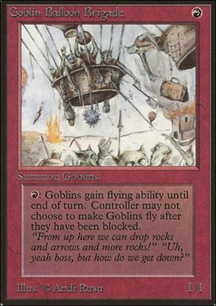 Magic the Gathering: Limited Edition Beta (Base Set) card 154 Goblin Balloon Brigade