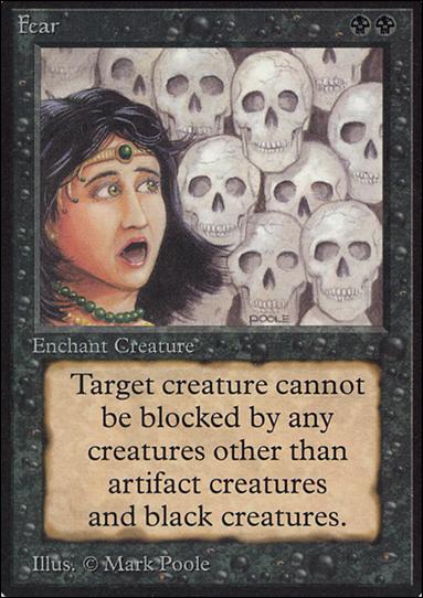 Magic the Gathering: Limited Edition Alpha (Base Set) card 108 Fear