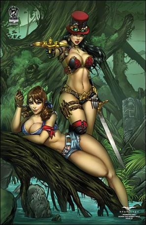Grimm Fairy Tales Presents Wonderland: Down the Rabbit Hole issue 5-D Mike Krome Black Diamond Cover 1/350