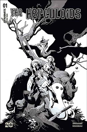 Herculoids (2025) issue 1-ZE Mike Mignola B&W 1:20 Cardstock Cover