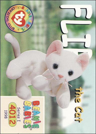 Beanie Babies Series 1 (Base Set) card 75 Flip the Cat