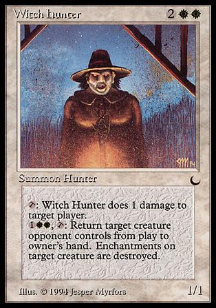 Magic the Gathering: The Dark (Base Set) card 19 Witch Hunter
