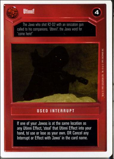 Star Wars: Premiere Unlimited (Base Set) card 118 Utinni!