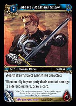 World of Warcraft: Through the Dark Portal (Base Set) card 181 Master Mathia Shaw