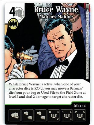 DC Comics Dice Masters World's Finest card 81 Bruce Wayne: Matches Malone