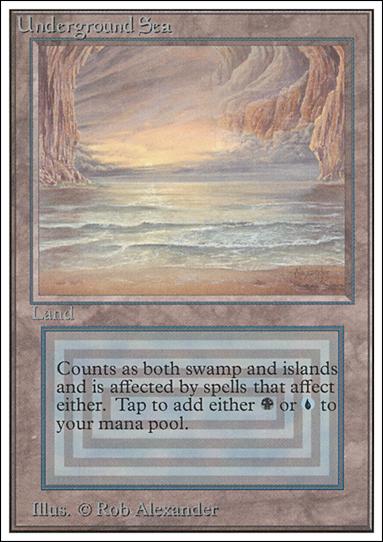 Magic the Gathering: Unlimited (Base Set) card 286 Underground Sea