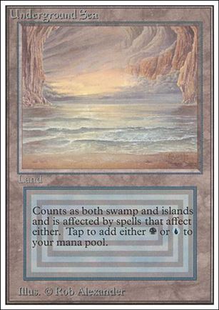 Magic the Gathering: Unlimited (Base Set) card 286 Underground Sea