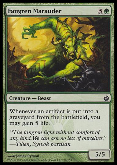 Magic the Gathering: Mirrodin Besieged (Base Set) card 79 Fangren Marauder