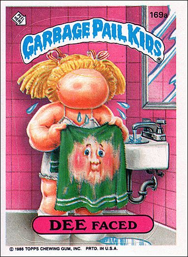 Garbage Pail Kids: Series 05 (Base Set) card 169a Dee Faced (Center Puzzle Back)