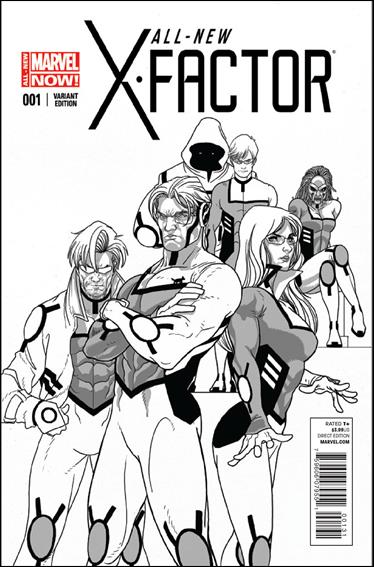 All-New X-Factor issue 1-D Salvador Larroca 1:100 Black and White Cover
