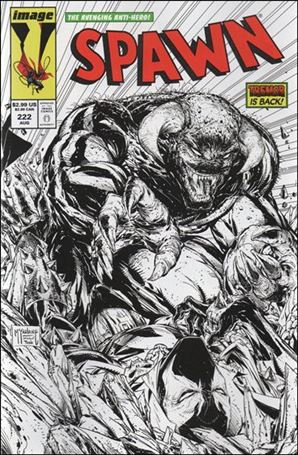 Spawn issue 222-B Black and White 1:25 Cover