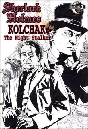 Sherlock Holmes & Kolchak the Night Stalker issue 1-C Joe Corroney Black and White Cover