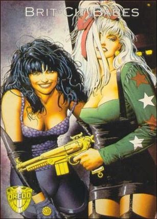 Judge Dredd: The Epics (Promo) card PROTO 6-B Brit-Cit Babes (Thin Lettering)