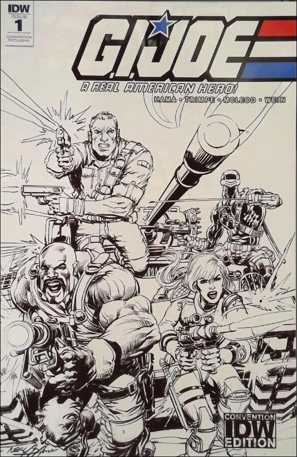 G.I. Joe: A Real American Hero issue 1-L Neal Adams NC Comicon B&W Cover
