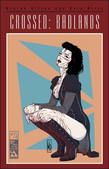 Crossed: Badlands issue 75-P Phoenix Art Deco Cover 1/350