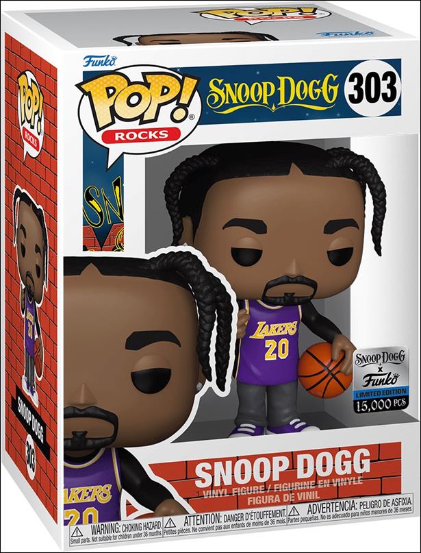 Pop! Rocks figure 303 Snoop Dogg (Purple Lakers Jersey) Funko Shop Excl.