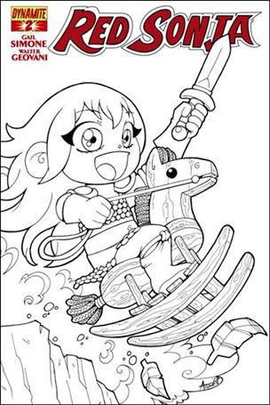 Red Sonja (2013) issue 2-H Agnes Garbowska Larry's Comics B&W Cover 1/125