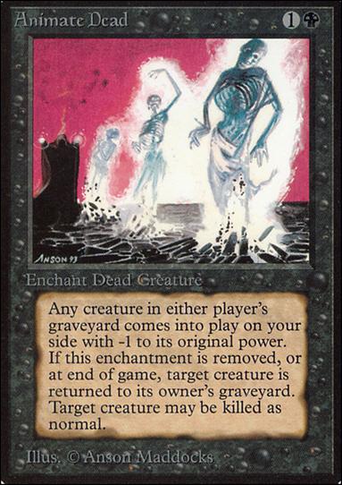 Magic the Gathering: Limited Edition Alpha (Base Set) card 92 Animate Dead