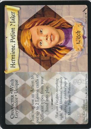 Harry Potter: Chamber of Secrets (Base Set) card 29 Hermione, Potion Maker