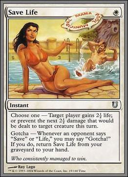 Magic the Gathering: Unhinged (Base Set) card 19 Save Life