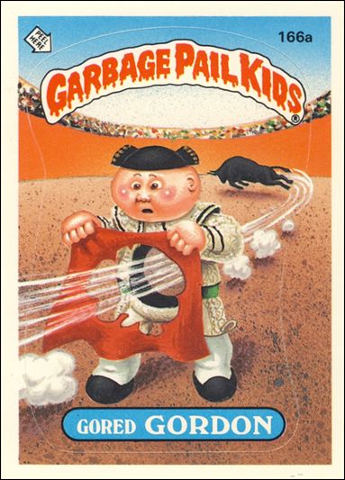 Garbage Pail Kids: Series 04 (Base Set) card 166a Gored Gordon