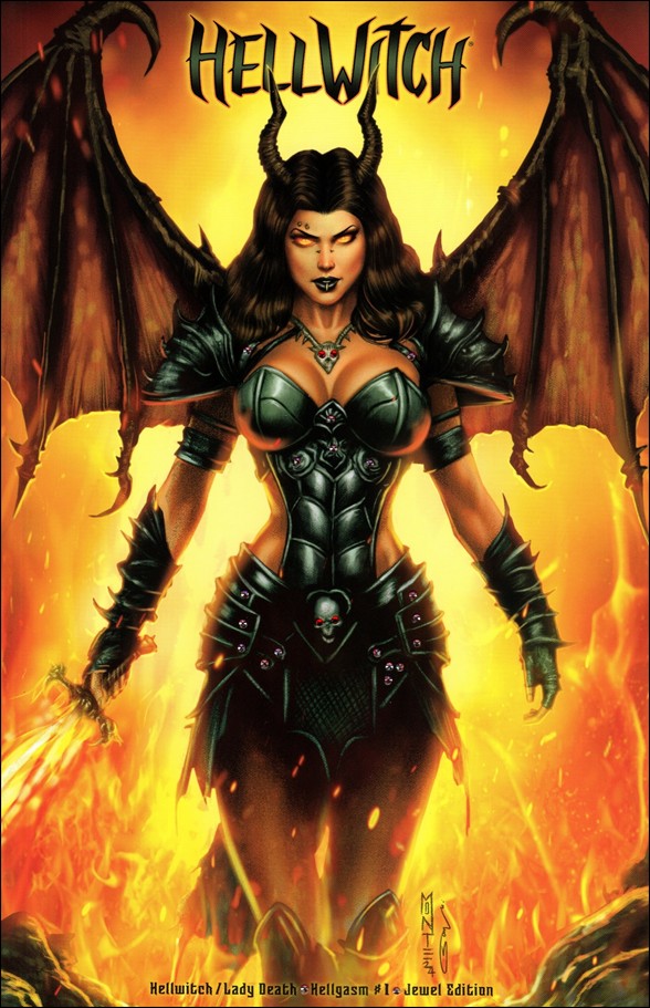 Hellwitch / Lady Death: Hellgasm issue 1-D Monte Moore Jewel Edition
