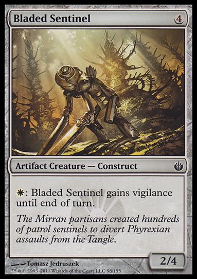 Magic the Gathering: Mirrodin Besieged (Base Set) card 98 Bladed Sentinel