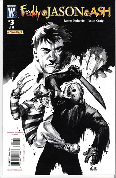 Freddy vs Jason vs Ash (of Army of Darkness) issue 3-B Black and White Cover (2nd Printing)