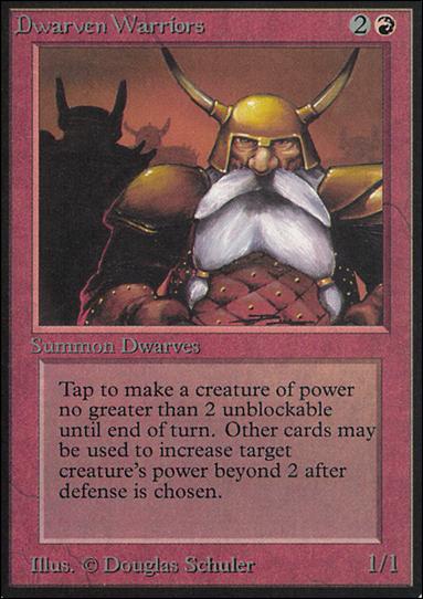 Magic the Gathering: Limited Edition Alpha (Base Set) card 143 Dwarven Warriors