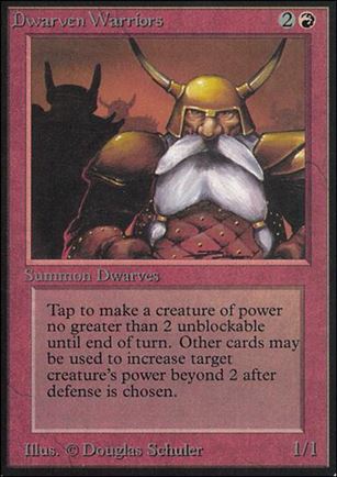 Magic the Gathering: Limited Edition Alpha (Base Set) card 143 Dwarven Warriors