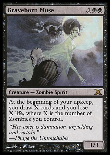 Magic the Gathering: 10th Edition (Base Set) card 145 Graveborn Muse