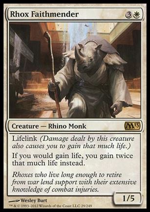 Magic the Gathering: 2013 Core Set (Base Set) card 29 Rhox Faithmender