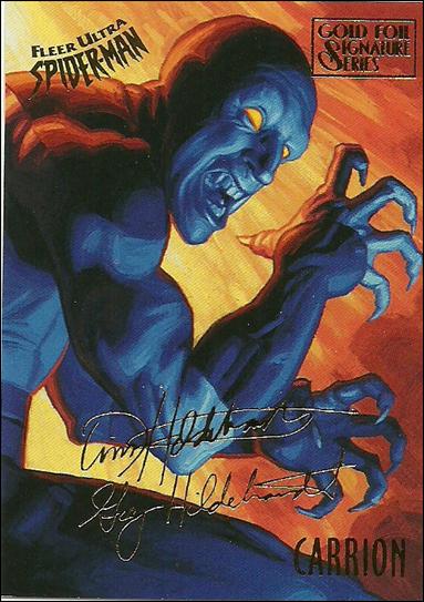 Fleer Ultra Spider-Man (Gold-Foil Signature Parallel Base Set) card 13 Carrion
