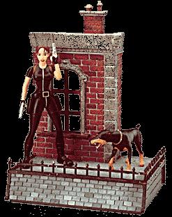 Tomb Raider: Adventures of Lara Croft (6") figure 5 Lara Croft Encounters The Ferocious Doberman!