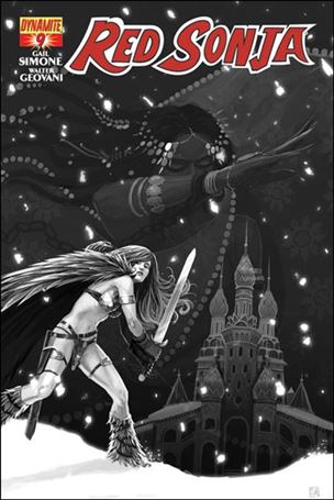 Red Sonja (2013) issue 9-D Stephanie Hans 1:25 Black & White Cover