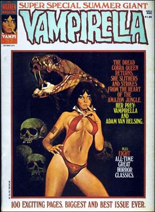 Vampirella issue 37 Sanjulian cover painting.