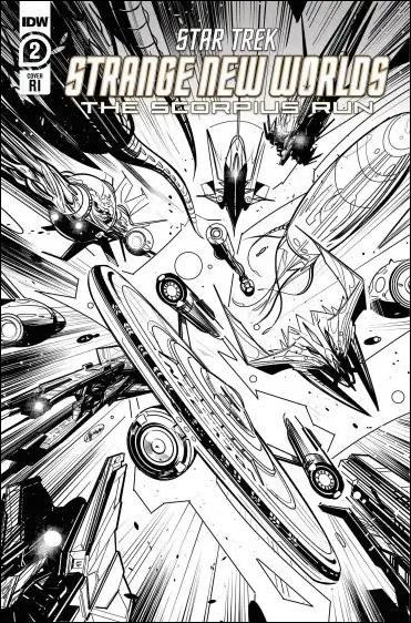 Star Trek: Strange New Worlds - The Scorpius Run issue 2-D Angel Hernandez 1:10 B&W Cover