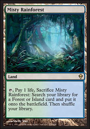 Magic The Gathering: Zendikar (Base Set) card 220 Misty Rainforest
