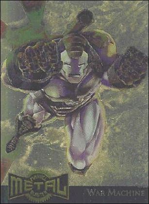 Marvel Metal (Metal Blasters Subset) card 17-B War Machine (Gold Foil)