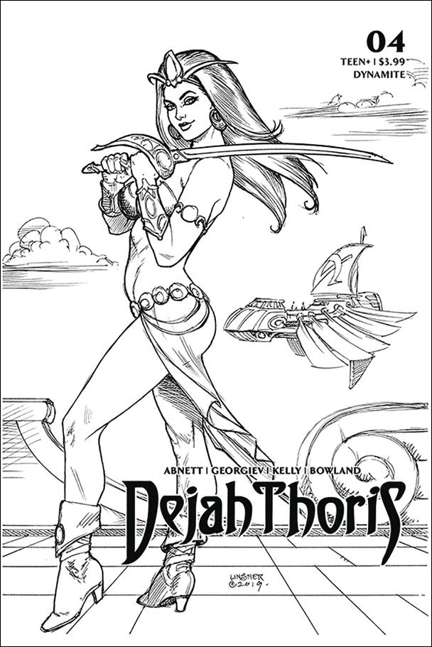 Dejah Thoris (2019) issue 4-M Joseph Michael Linsner 1:25 Black & White Cover