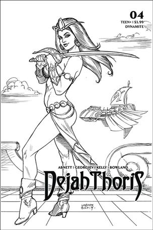 Dejah Thoris (2019) issue 4-M Joseph Michael Linsner 1:25 Black & White Cover
