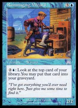 Magic the Gathering: Onslaught (Base Set) card 110 Rummaging Wizard