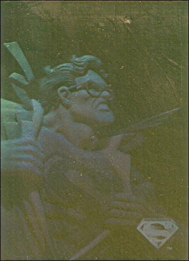 Superman Holo Series (Gold Hologram Parallel Base Set) card 1 Menace Over Metropolis!