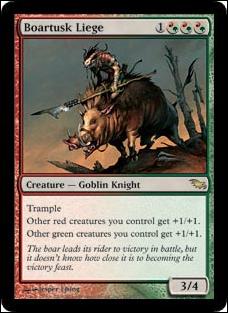 Magic the Gathering: Shadowmoor (Base Set) card 202 Boartusk Liege