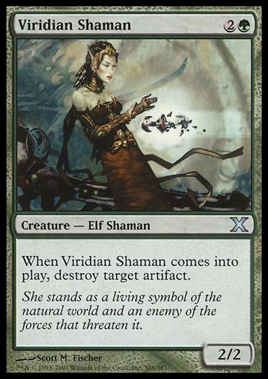 Magic the Gathering: 10th Edition (Base Set) card 308 Viridian Shaman