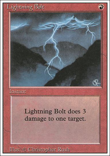 Magic the Gathering: Revised (Base Set) card 162 Lightning Bolt
