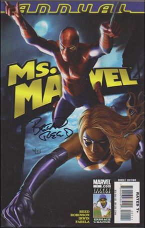 Ms. Marvel Annual issue 1-B Dynamic Forces (Signed by Brain Reed) 1/35