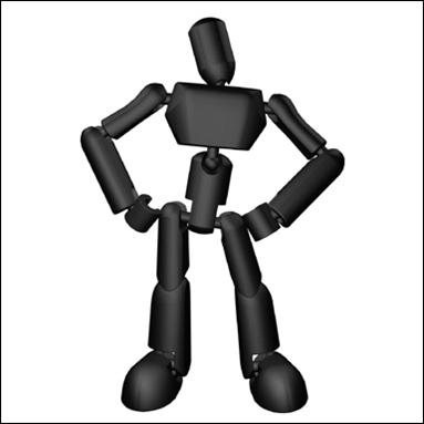Stikfas Blister Pack figure 1 Alpha Male (Black)