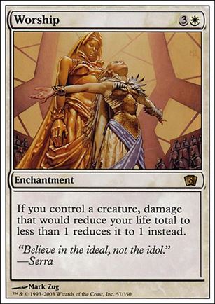 Magic the Gathering: 8th Edition (Base Set) card 57 Worship
