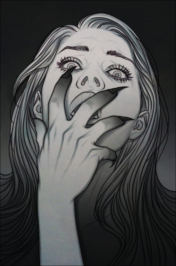 Hello Darkness issue 12-F Webstore Exclusive B&W Jenny Frison Cover